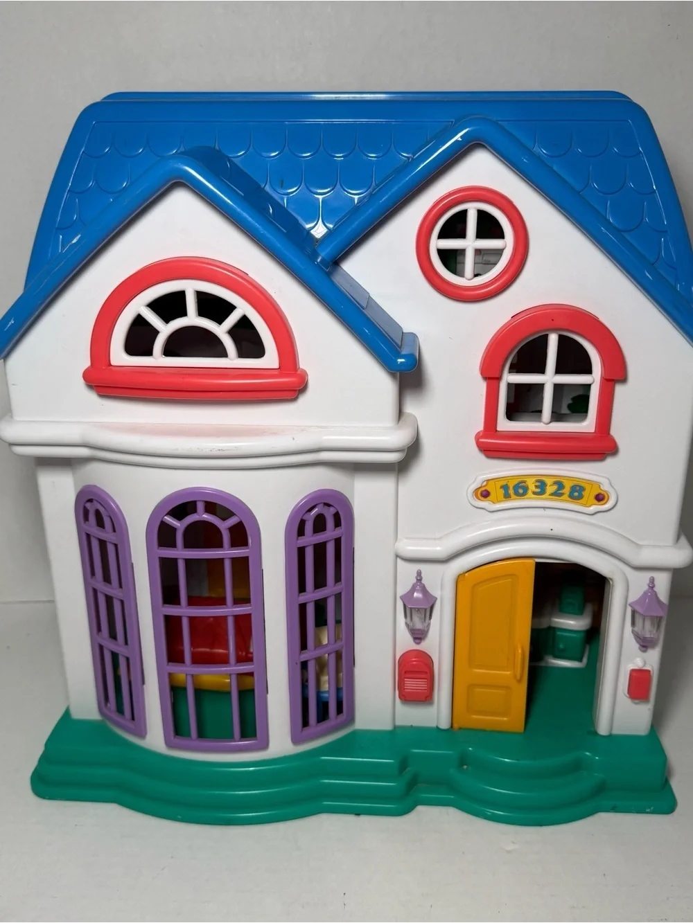 Vintage Keenway My Happy Family Fold Out Doll House with Furniture